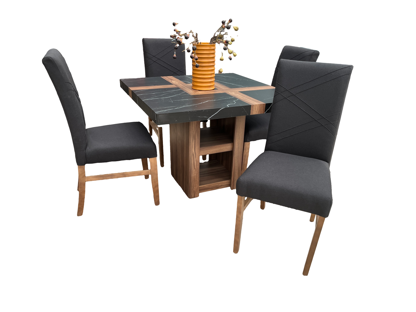 ANTECOMEDOR PARRIS CUADRADO 4 SILLAS